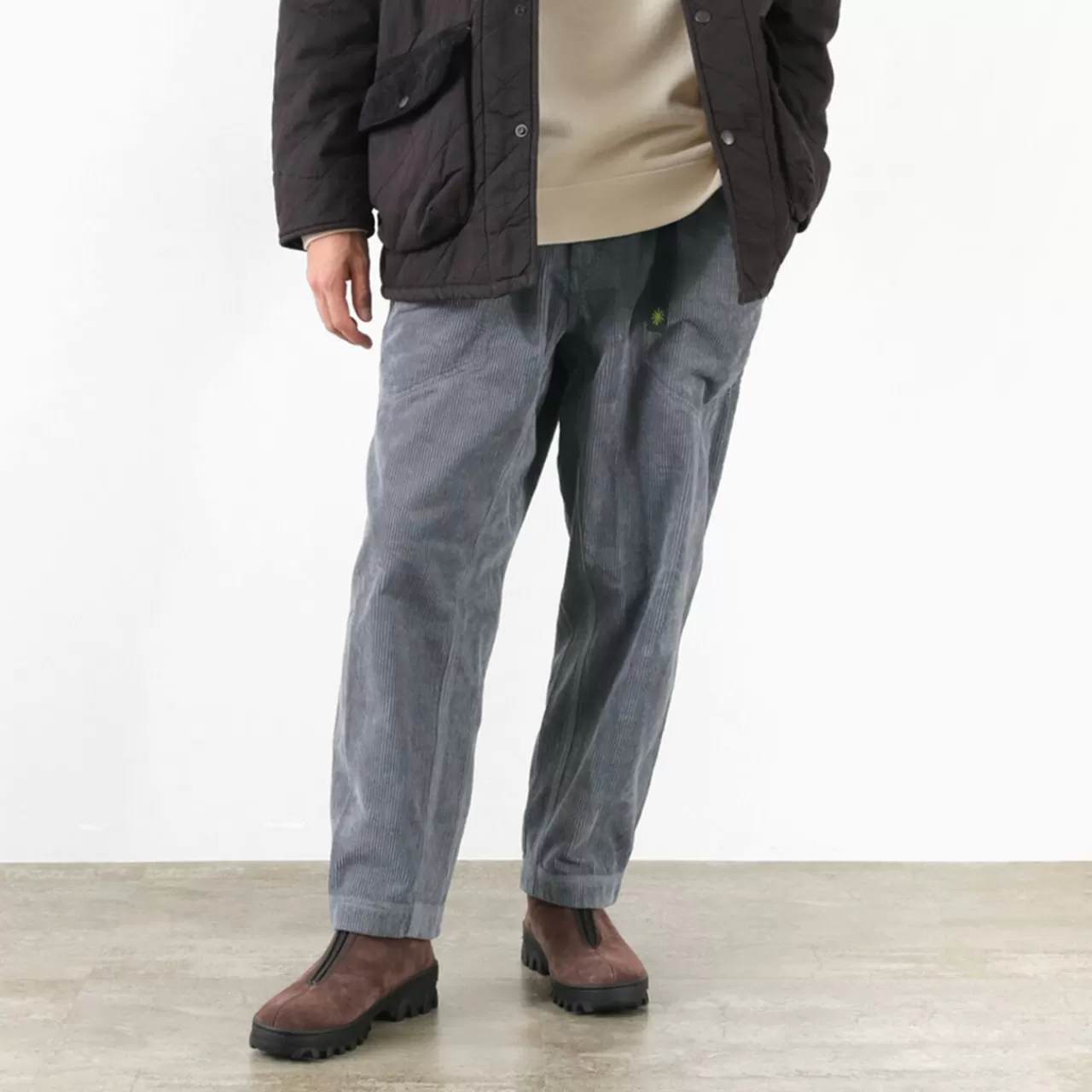 GOHEMP Trousers>Hemp Corduroy Traveler Easy Pants Wide Tapered