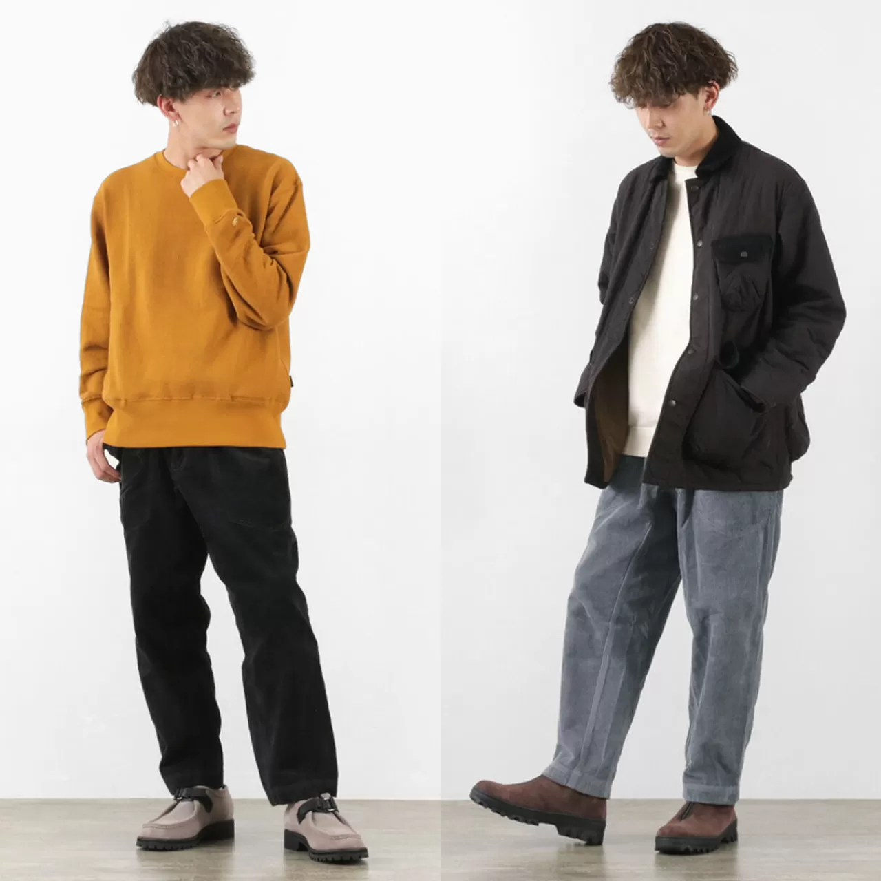 GOHEMP Trousers>Hemp Corduroy Traveler Easy Pants Wide Tapered