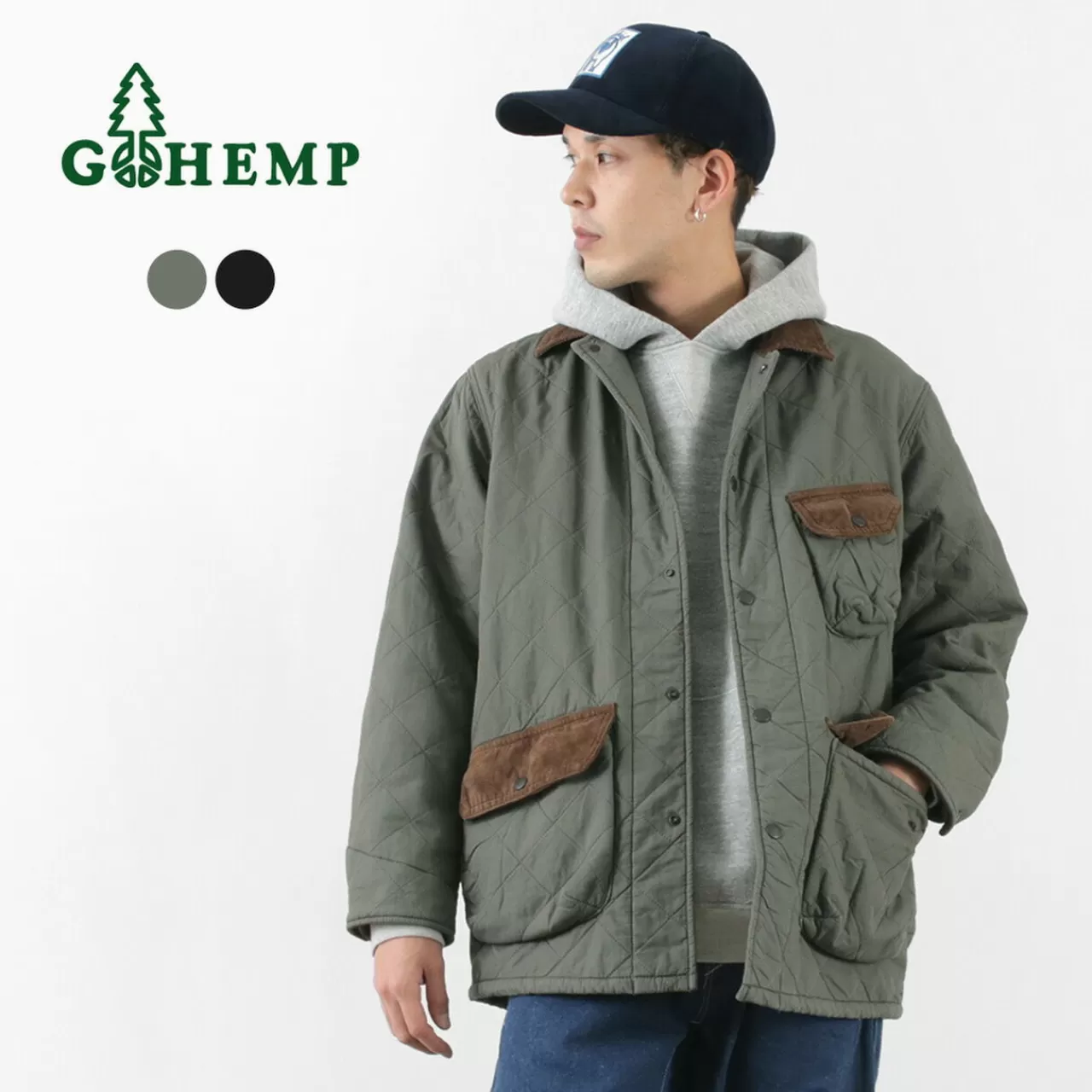 GOHEMP Jackets>Hemp Quilted Basic Jacket