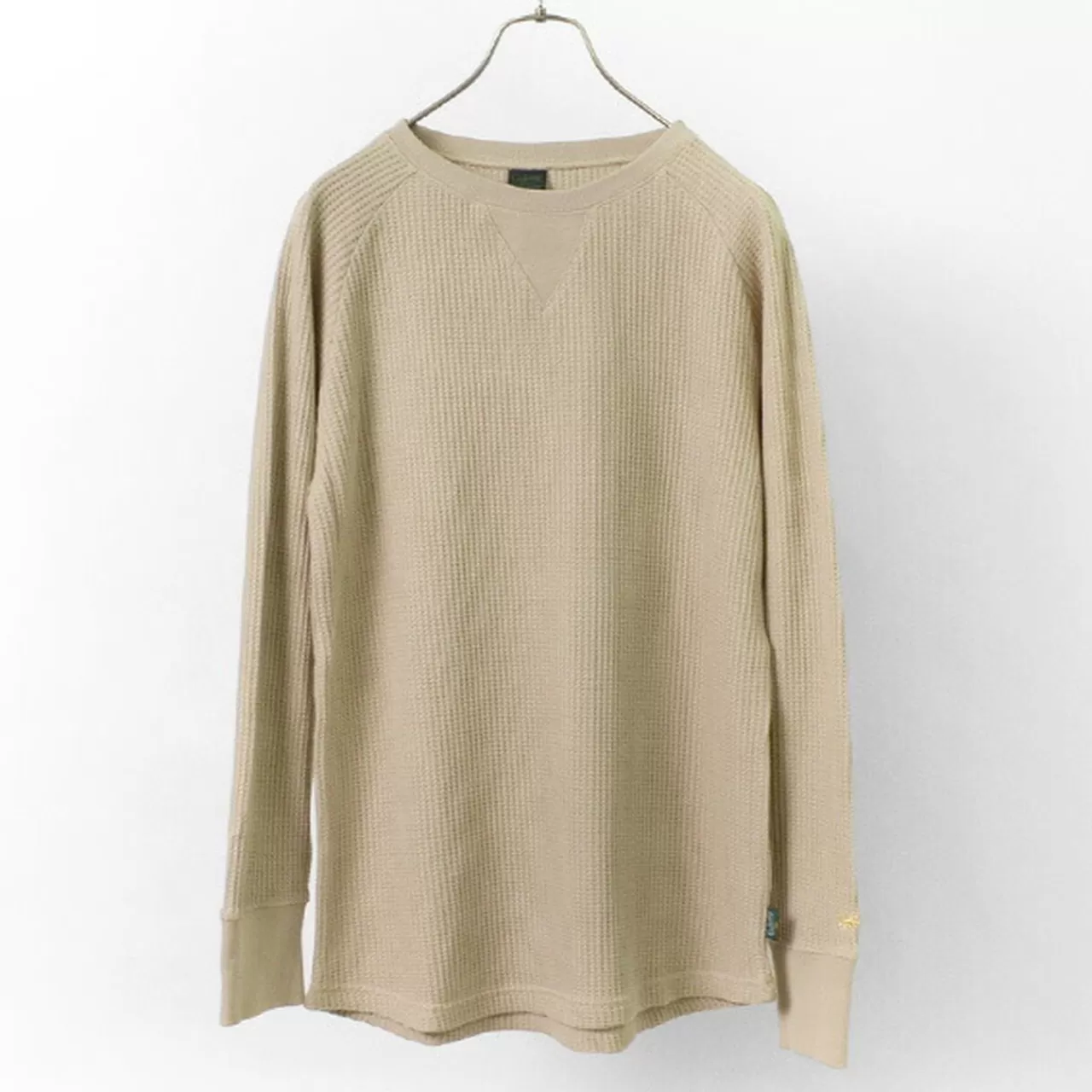 GOHEMP Long Sleeves>Hemp Waffle Long Sleeve Crew Neck T-Shirt