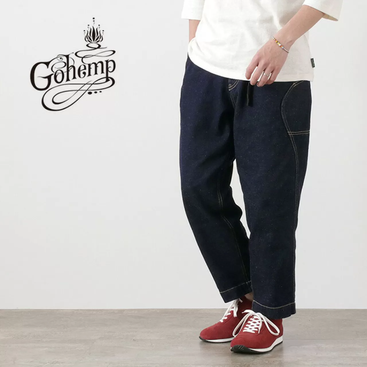 GOHEMP Trousers>High Explorer Pants 12Oz Hemp Cotton Denim Onewash