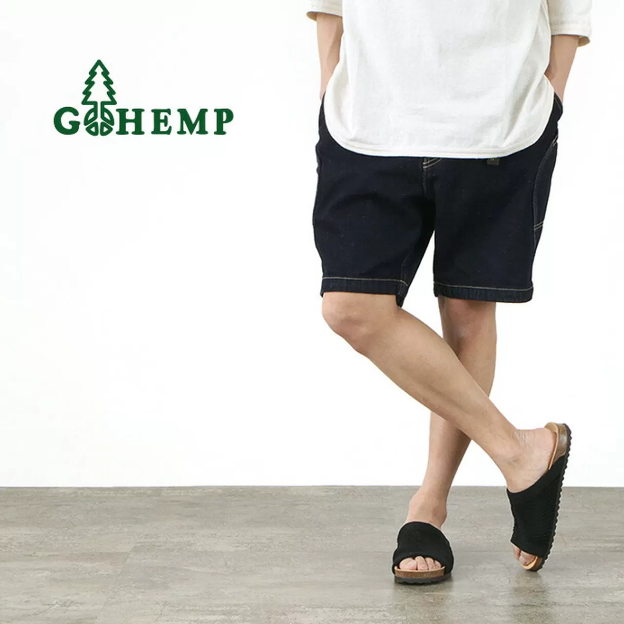 GOHEMP Shorts>High Explorer Shorts One-Wash Onewashed