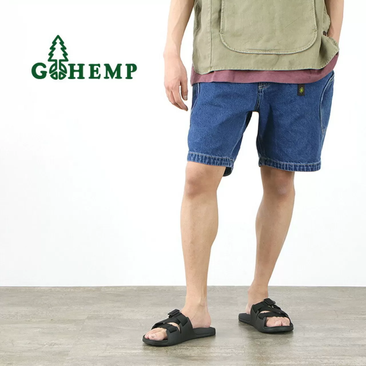 GOHEMP Shorts>High Explorer Shorts Used Wash Usedwash