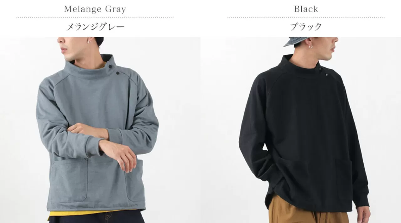 SLOW HANDS Long Sleeves>High Neck Raglan Smock Sweatshirt