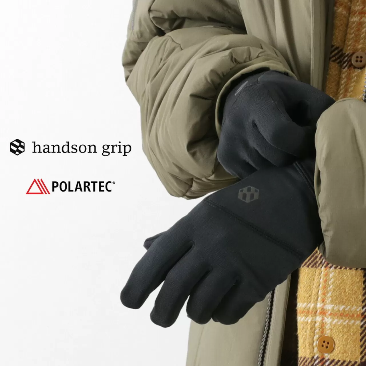 Haku Clothing Gloves>Hobo Grid Hobo Grid Black