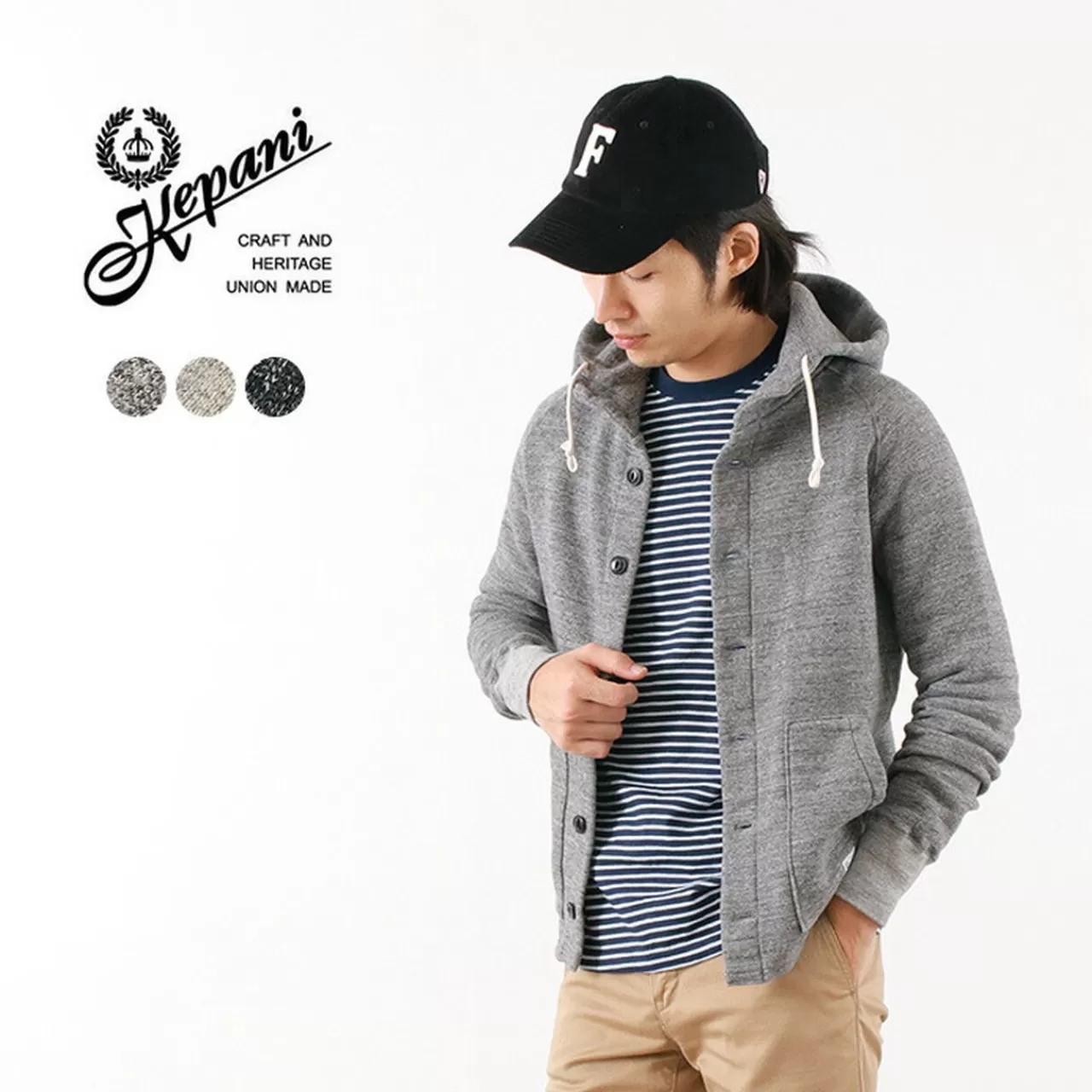 KEPANI Cardigan>Honolulu/Hooded Sweatshirt Cardigan