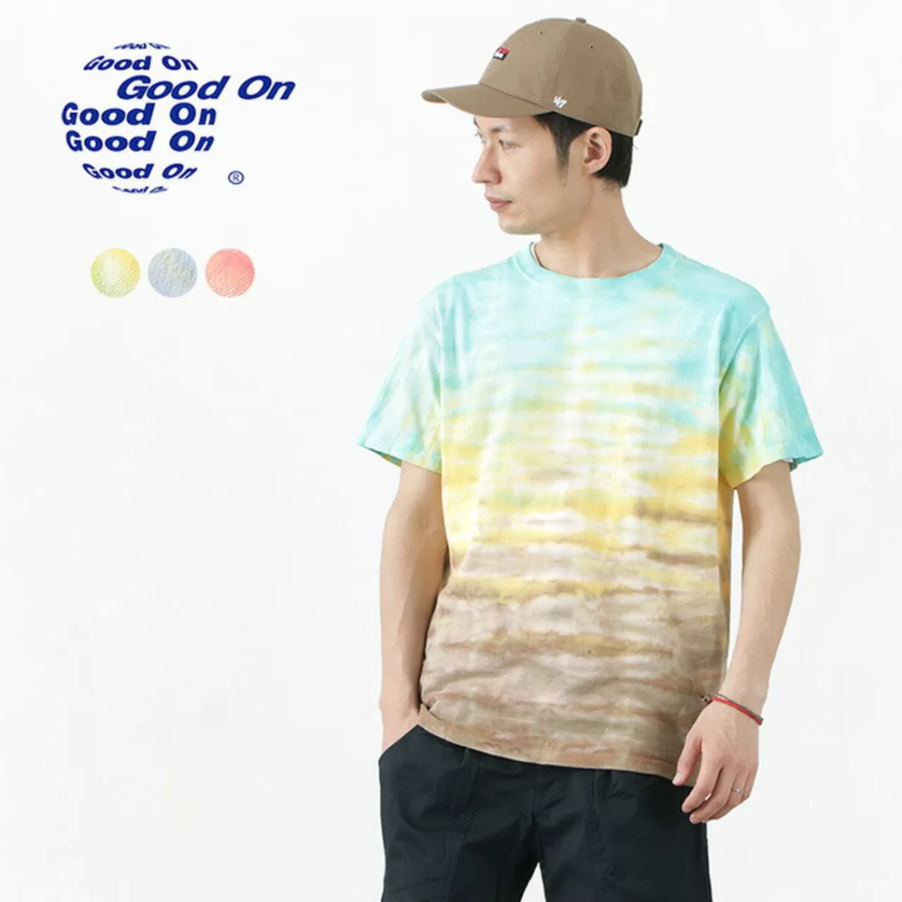 GOOD ON Short Sleeves>Horizon Dye Short Sleeve T-Shirt