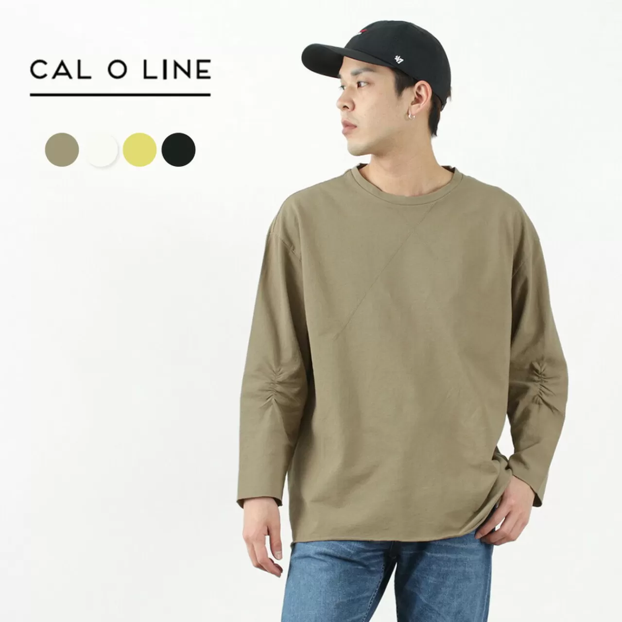 CAL O LINE Long Sleeves>Inlay Long Sleeve T-Shirt