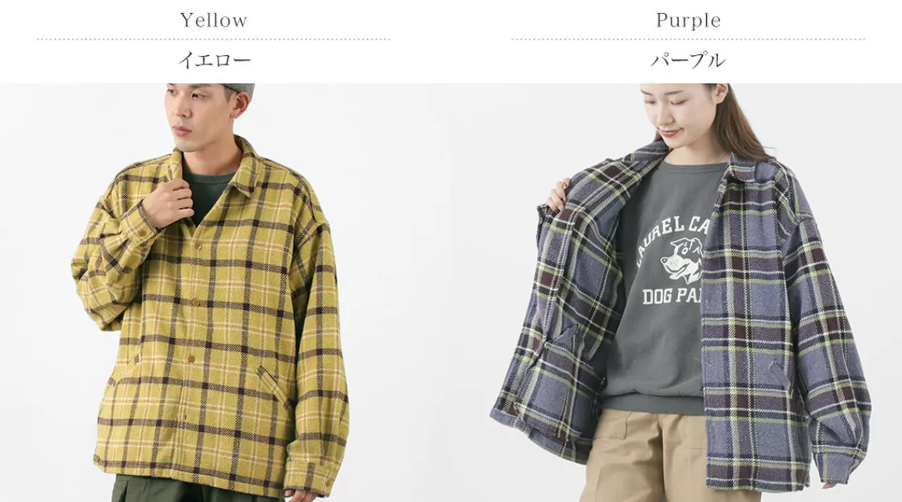 REMI RELIEF Long Sleeves>Jazz Check Wide Shirt Cpo Shirt Jacket