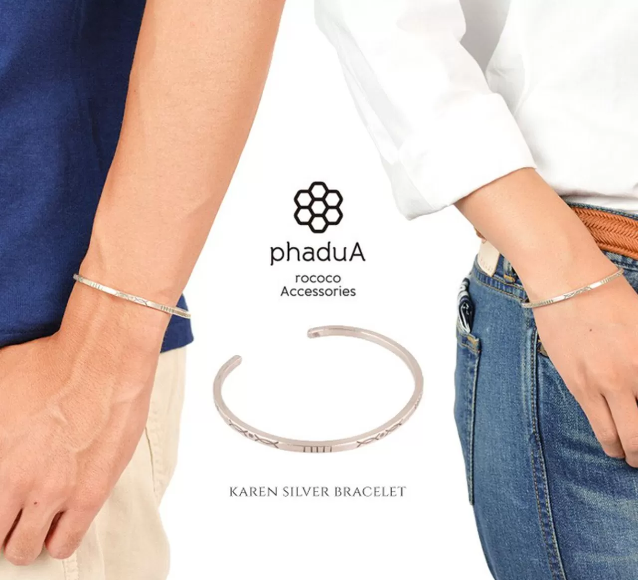 PHADUA Bracelets>Karen Bangle/10157 Silver