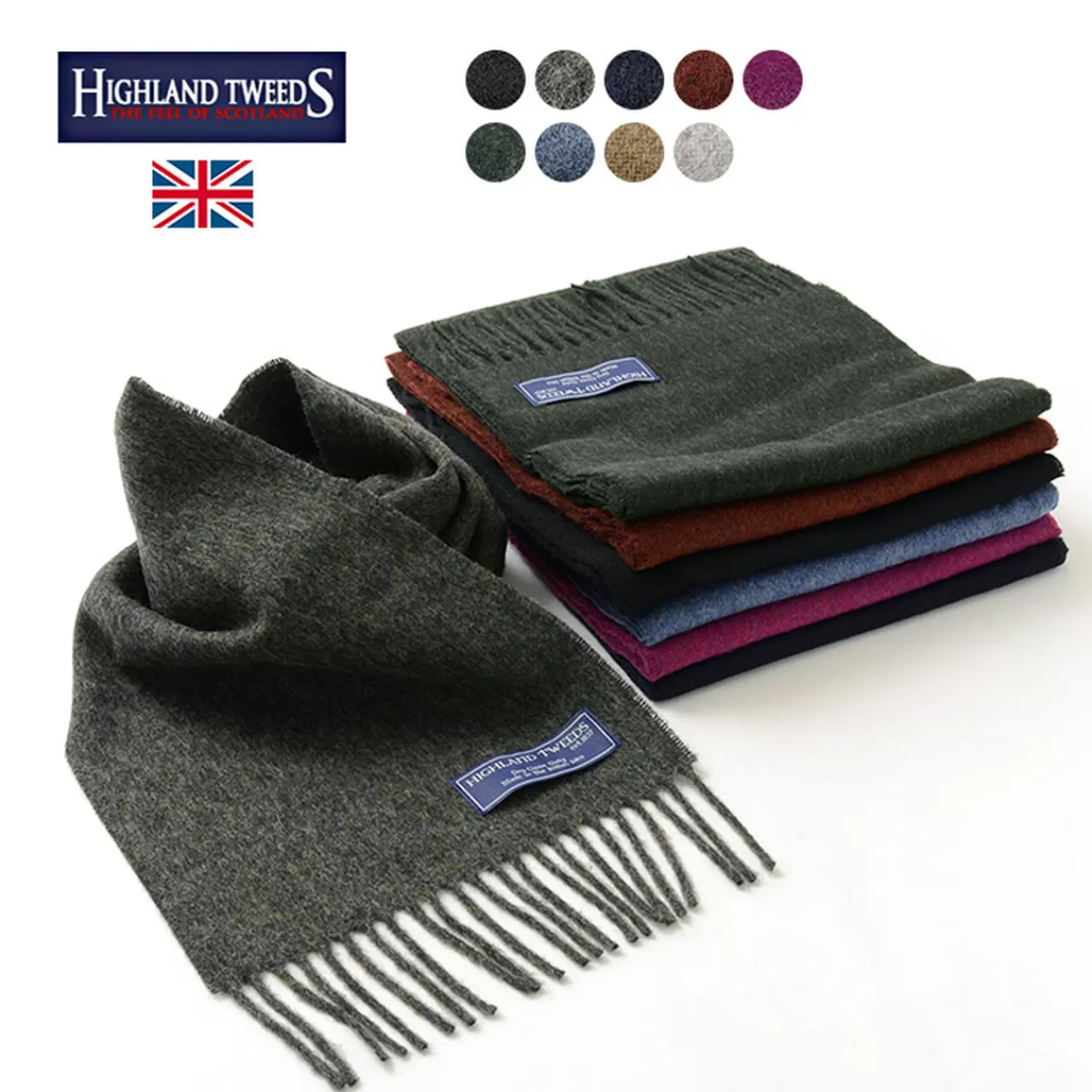 HIGHLAND TWEEDS Muffler>Lamb Wool Scarf