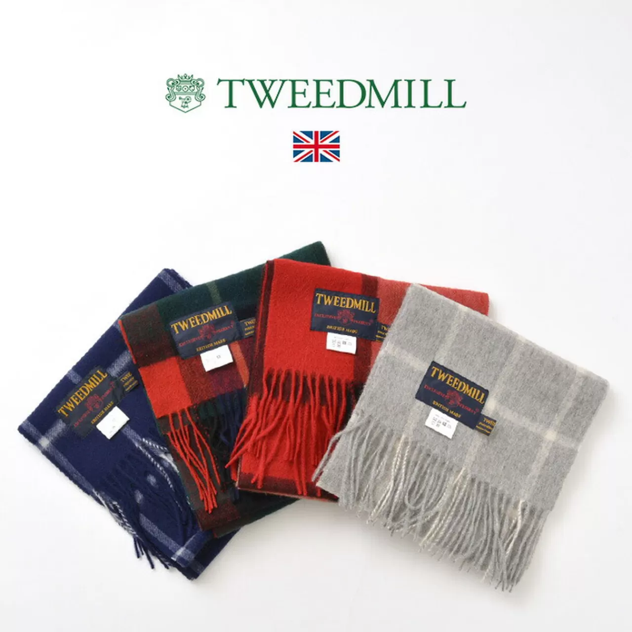 TWEED MILL Muffler>Lamb'S Wool Scarf/Check