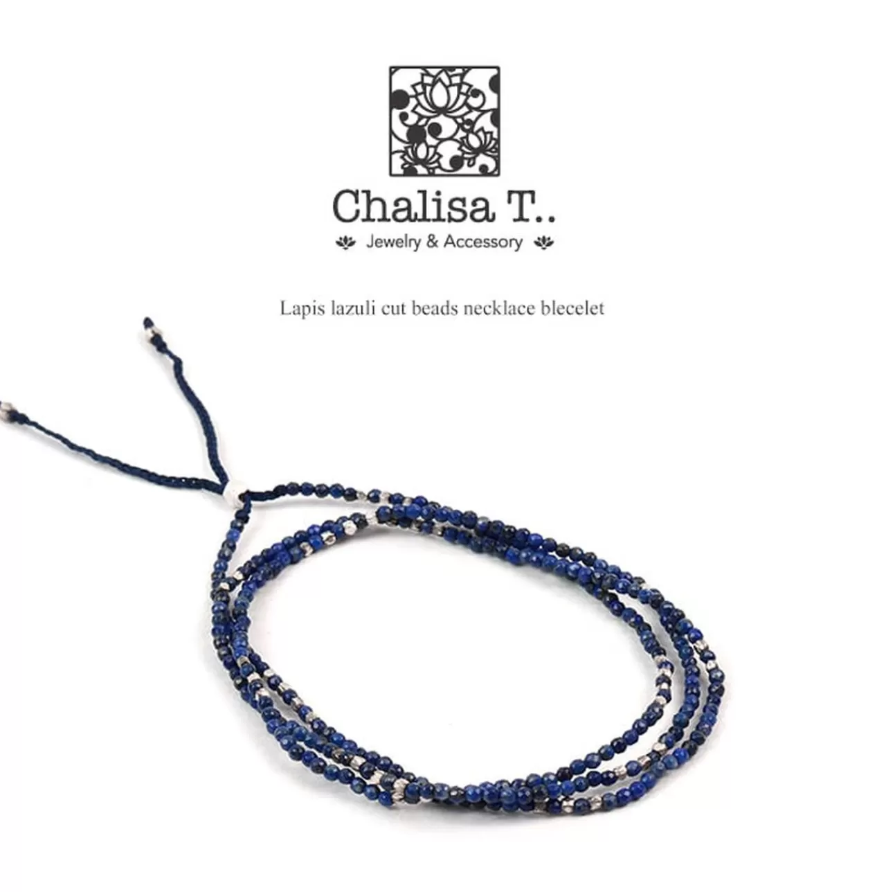 CHALISA T.. Necklaces>Lapis Lazuli 2Mm Cut Beads 2 Way Accessory Necklace/Bracelet Lapislazuli