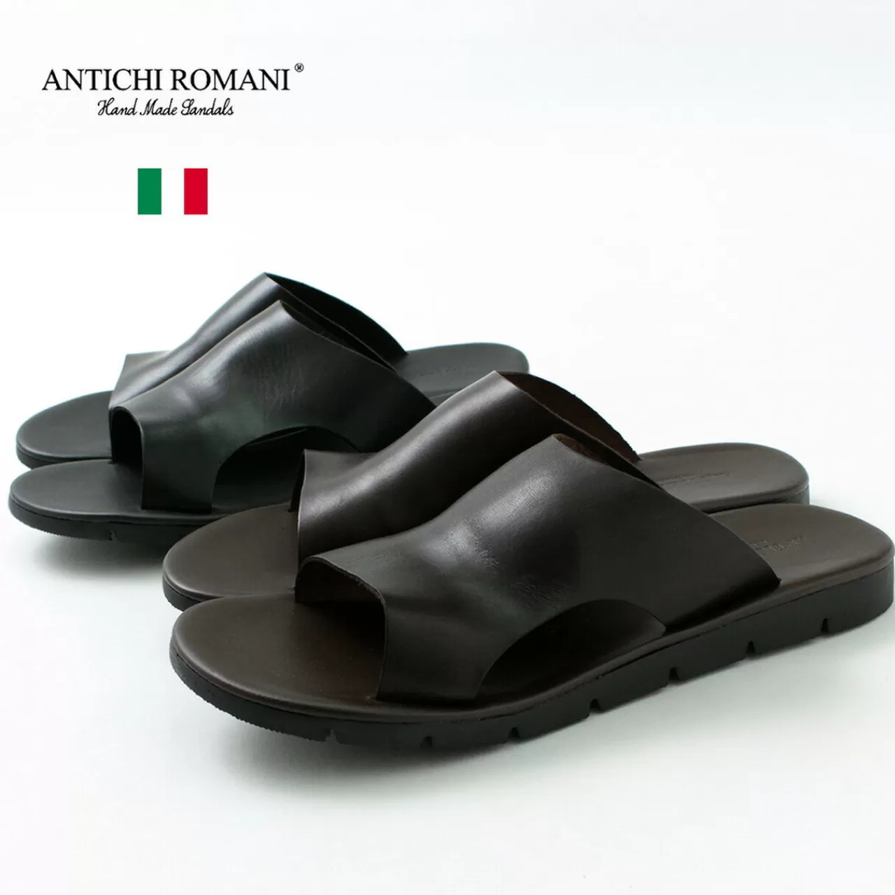 ANTICHI ROMANI Sandals>Leather Slide Sandal