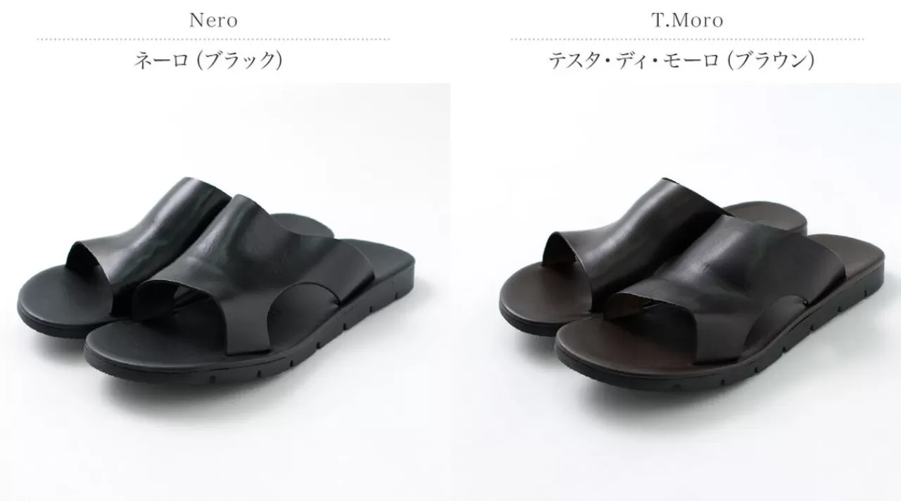 ANTICHI ROMANI Sandals>Leather Slide Sandal