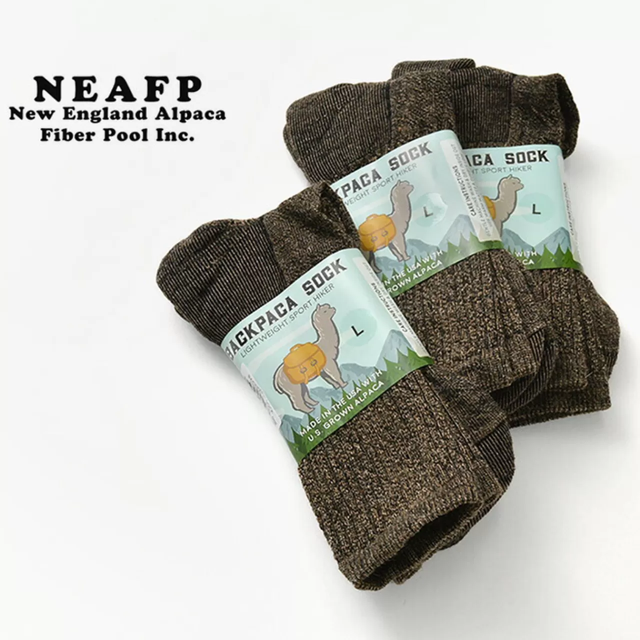 NEAFP Socks>Light Weight Alpaca Socks Brown