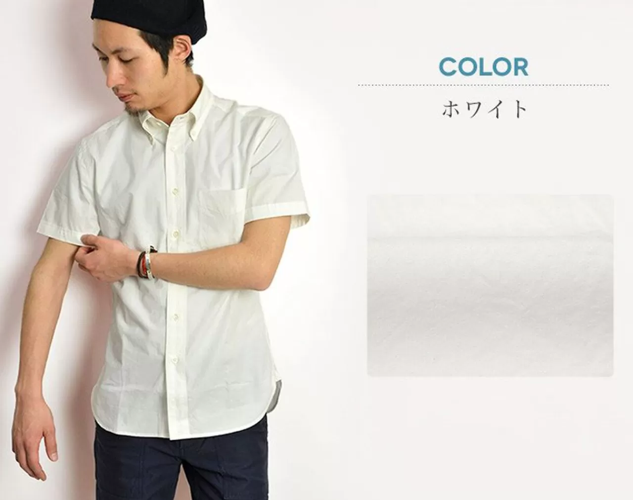 ROCOCO Short Sleeves>Linen Cotton Dump Short Sleeved Button Down Shirt