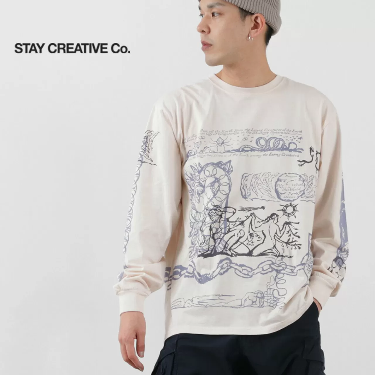 STAY CREATIVE Co. Long Sleeves>Living Creatures Long Sleeve T-Shirt Stone