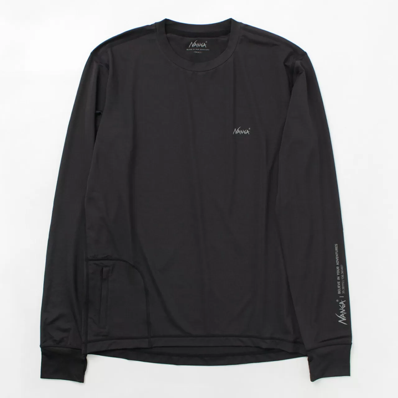 NANGA Long Sleeves>Long Sleeve Rush Guard Black