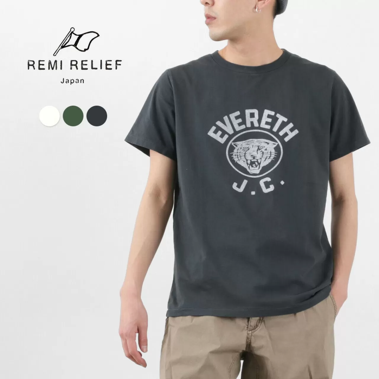 REMI RELIEF Short Sleeves>Long Wash Processing T-Shirt (Evereth J.C.)