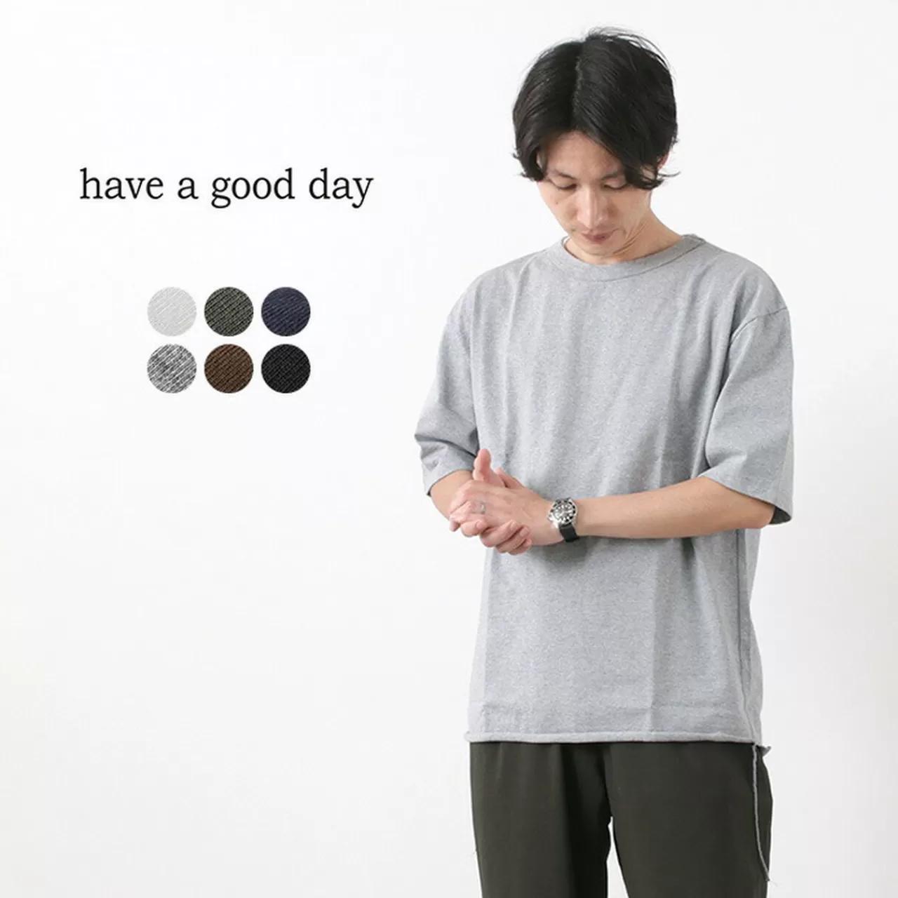 HAVE A GOOD DAY Short Sleeves>Loose Short Sleeve T-Shirt