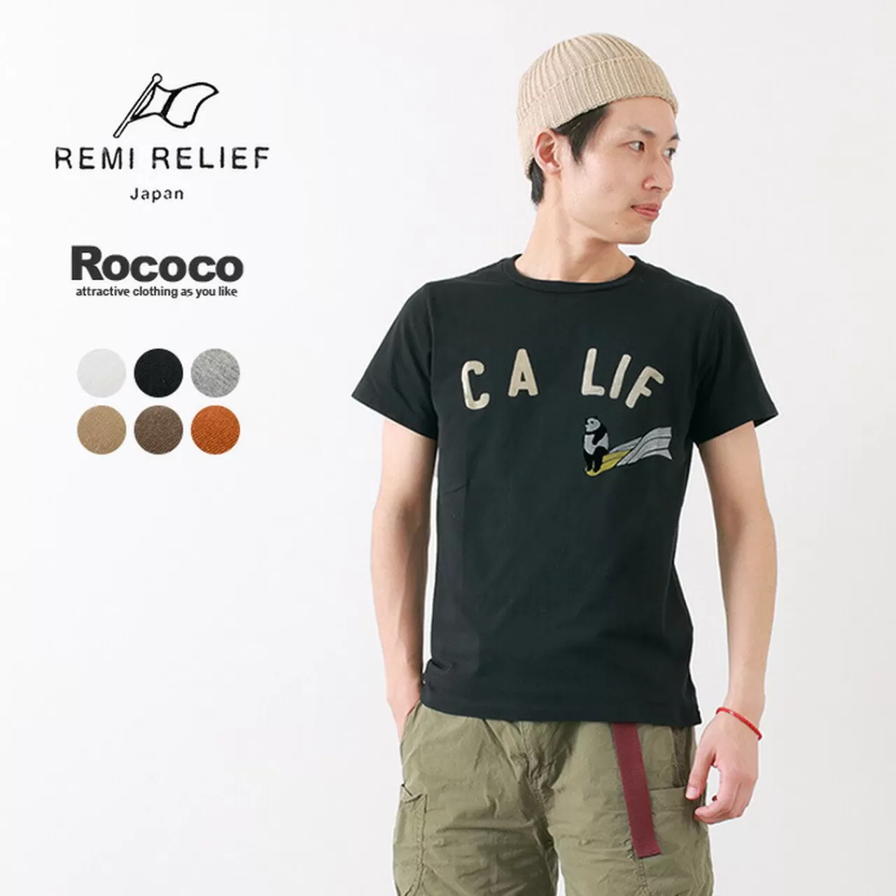 REMI RELIEF Short Sleeves>Lw Print T-Shirt (Calif)