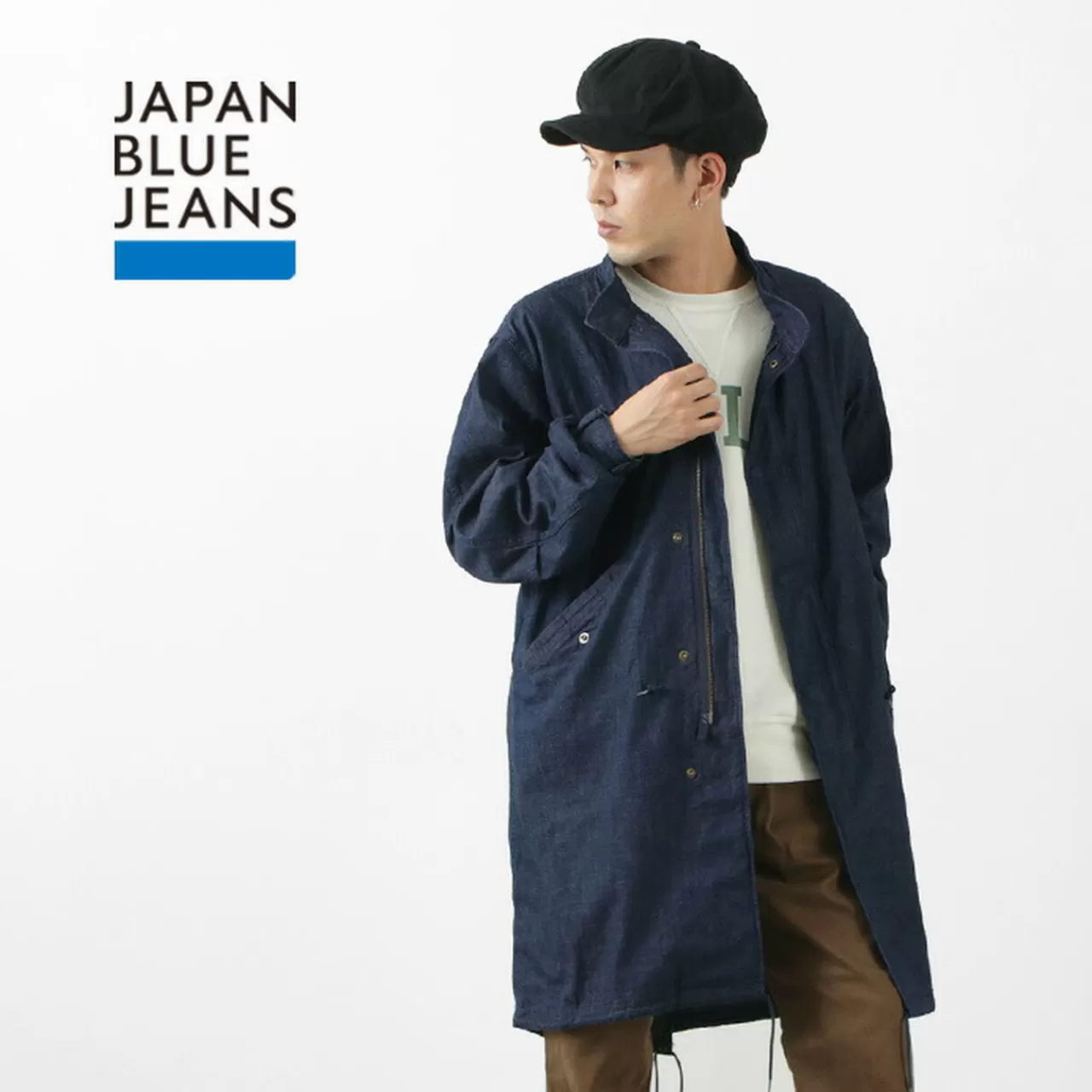 JAPAN BLUE JEANS Coats>M-65 Denim Mod Coat Indigo