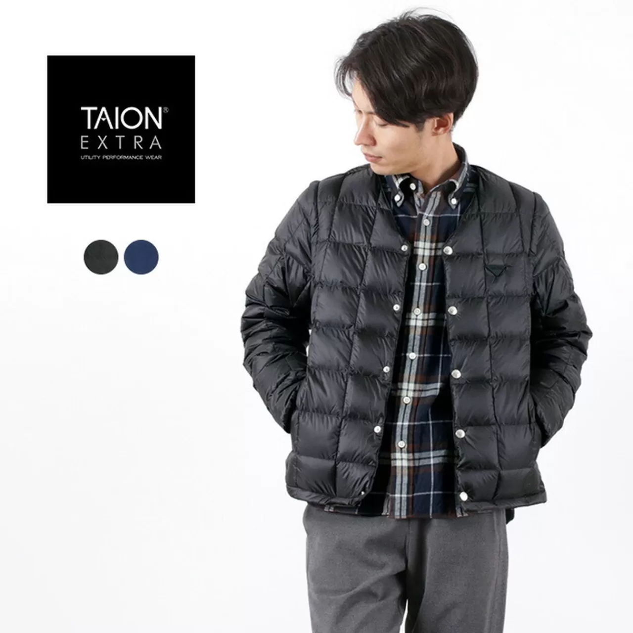 TAION EXTRA Down Jackets>Men'S V-Neck Inner Down