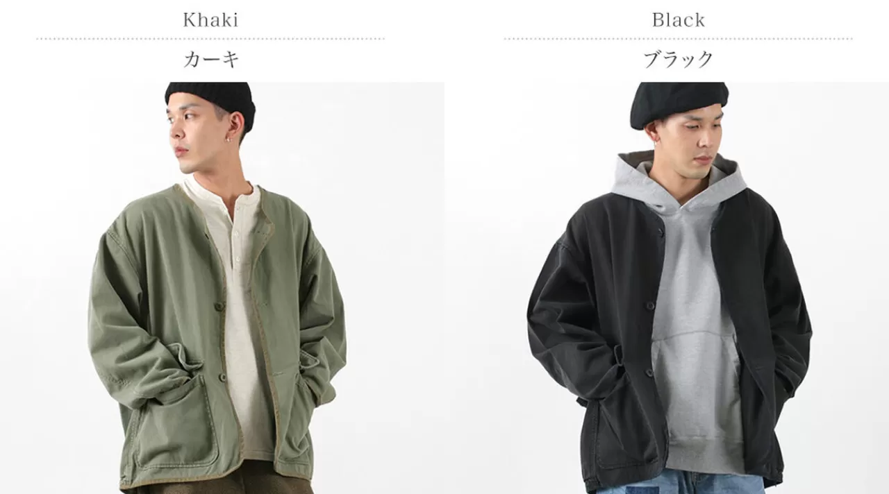 REMI RELIEF Jackets>Military Satin Jkt Men'S Light Outerwear Wide Jacket Used Vintage Vintage Autumn Winter 100% Cotton
