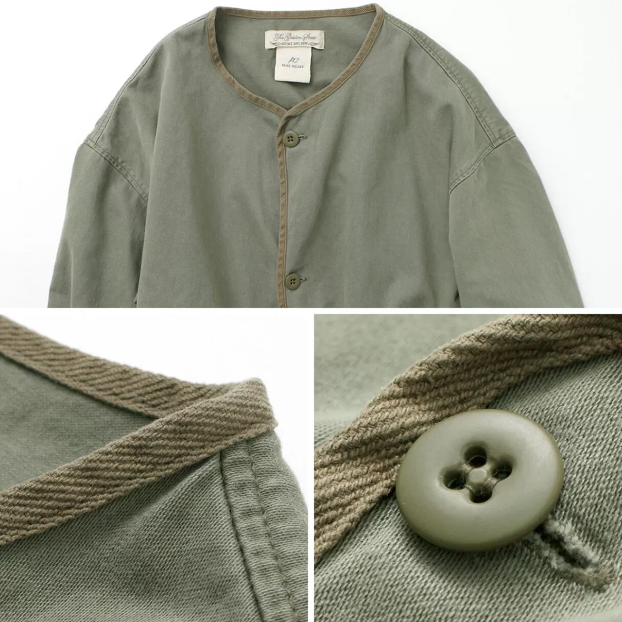 REMI RELIEF Jackets>Military Satin Jkt Men'S Light Outerwear Wide Jacket Used Vintage Vintage Autumn Winter 100% Cotton