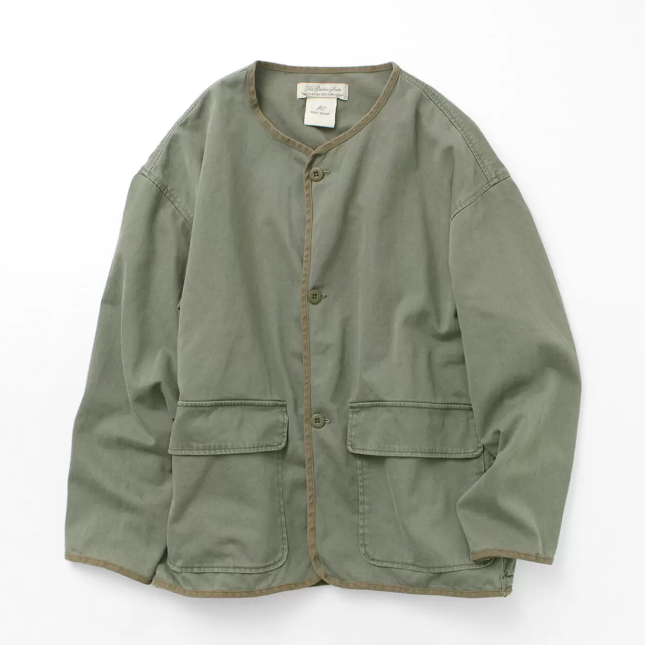 REMI RELIEF Jackets>Military Satin Jkt Men'S Light Outerwear Wide Jacket Used Vintage Vintage Autumn Winter 100% Cotton
