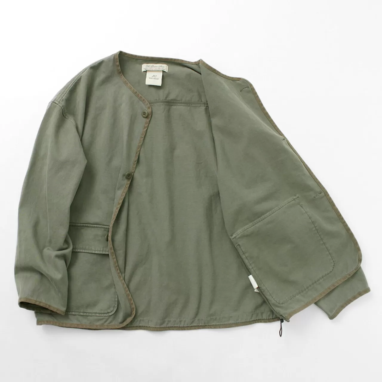 REMI RELIEF Jackets>Military Satin Jkt Men'S Light Outerwear Wide Jacket Used Vintage Vintage Autumn Winter 100% Cotton