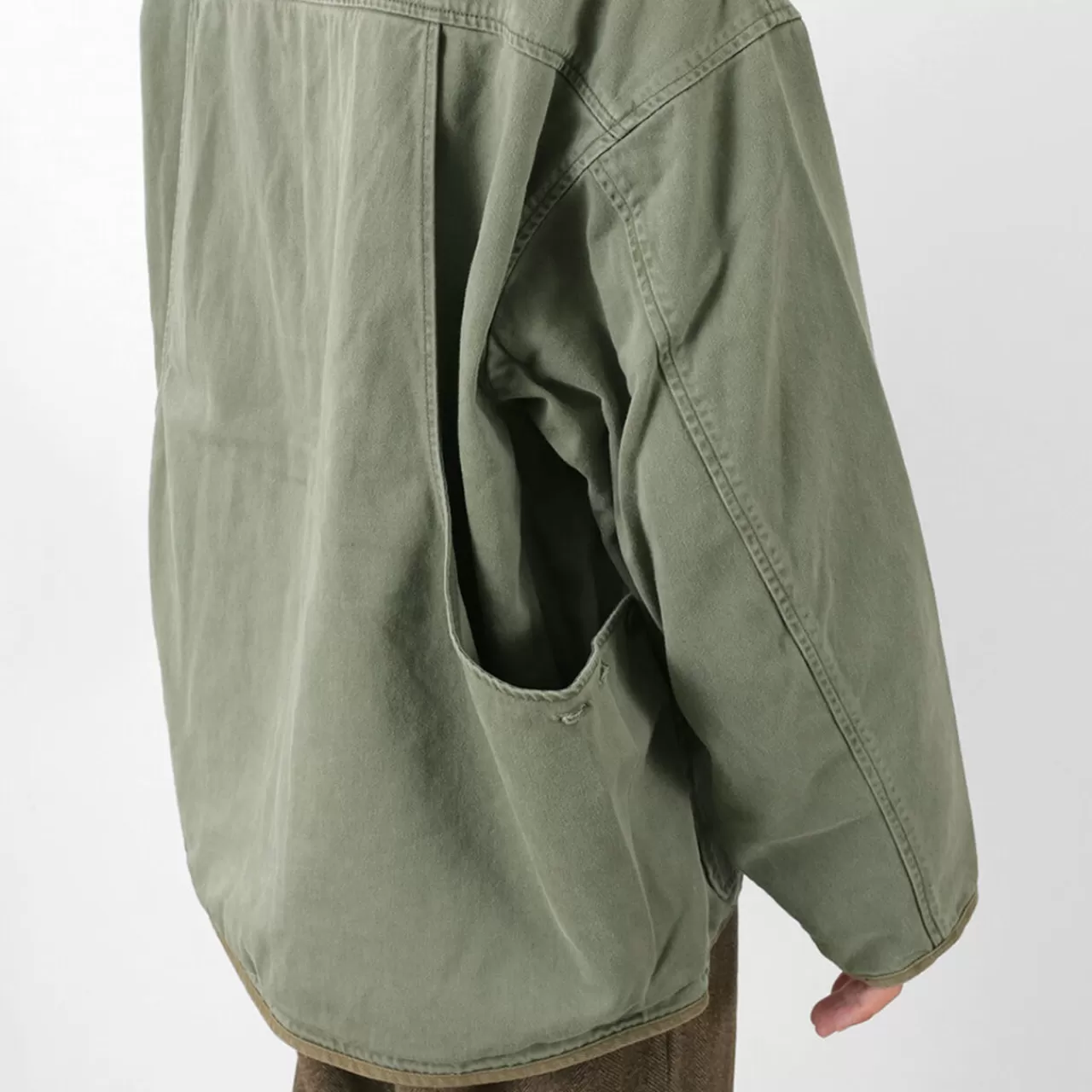 REMI RELIEF Jackets>Military Satin Jkt Men'S Light Outerwear Wide Jacket Used Vintage Vintage Autumn Winter 100% Cotton