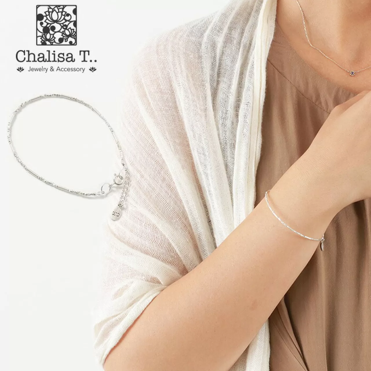 CHALISA T.. Bracelets>Multi-Cut Karen Beads & Tube Beads/Bracelet Silver