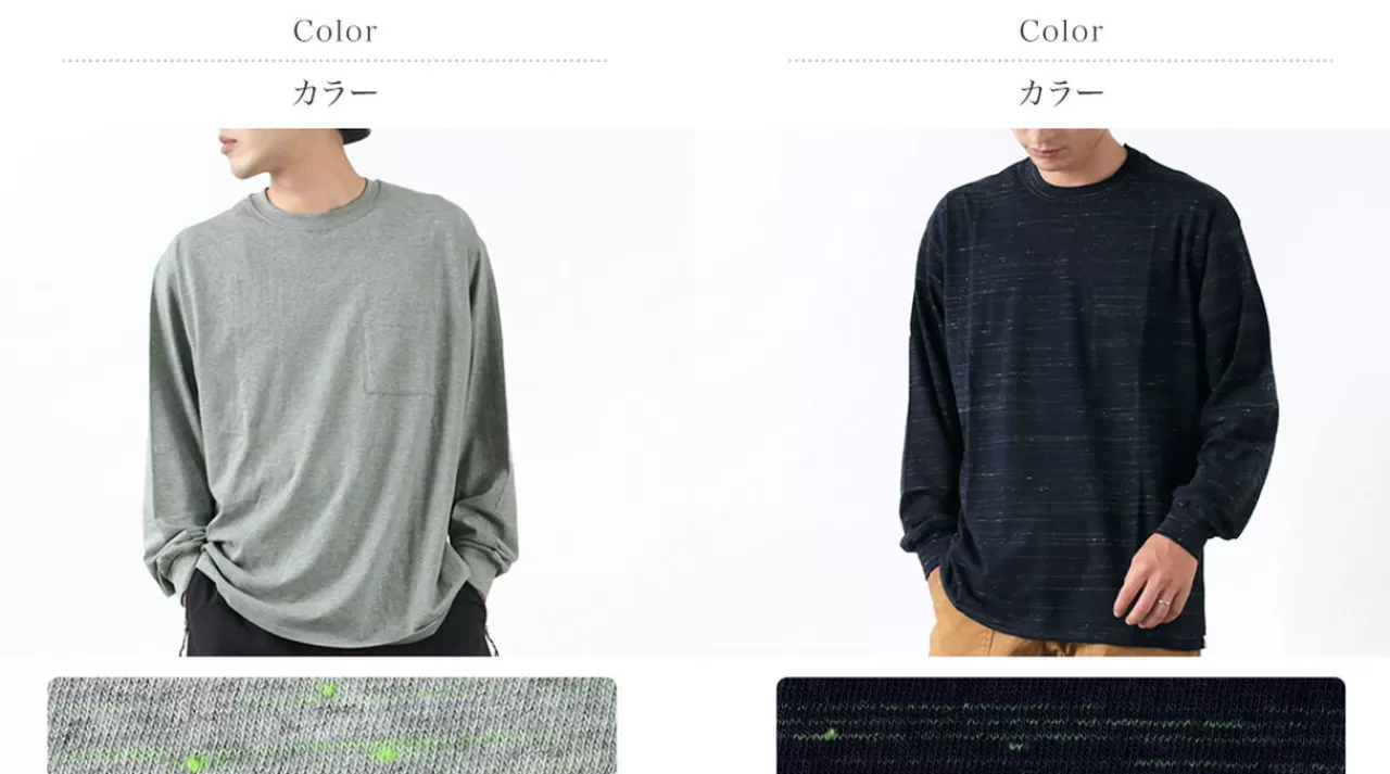 MOC T Long Sleeves>Neon Script Long Sleeve Crew-Neck Pocket Tee