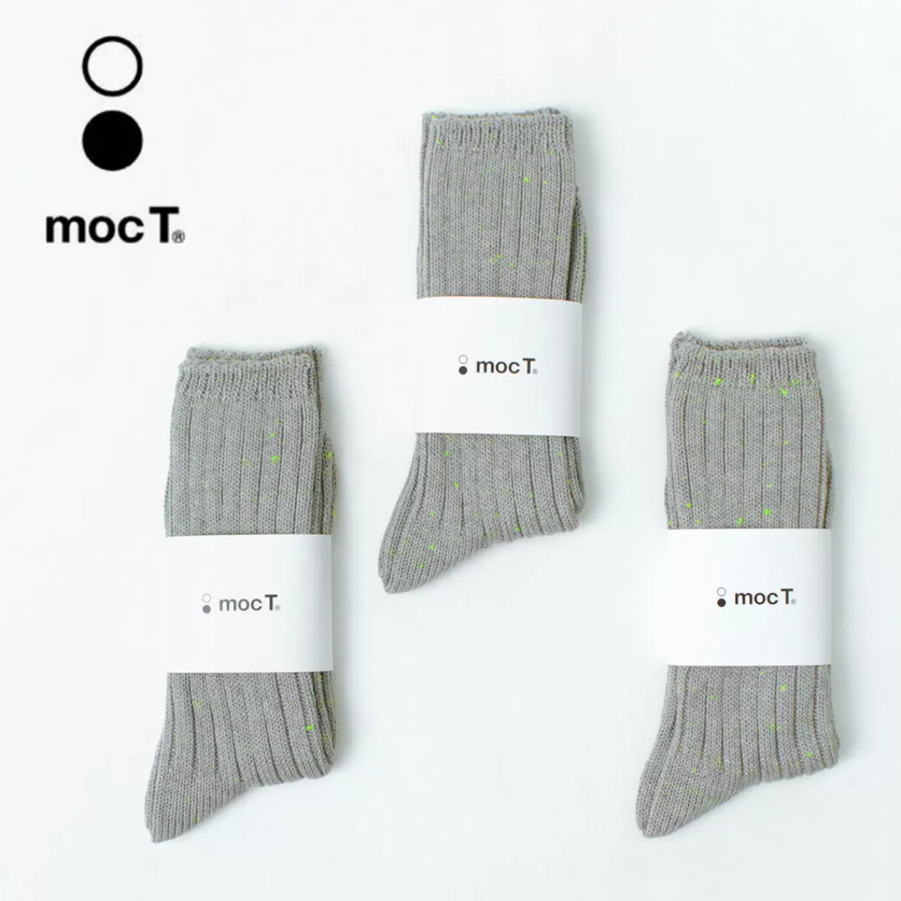 MOC T Socks>Neon Socks Heathergrey_Neongreen