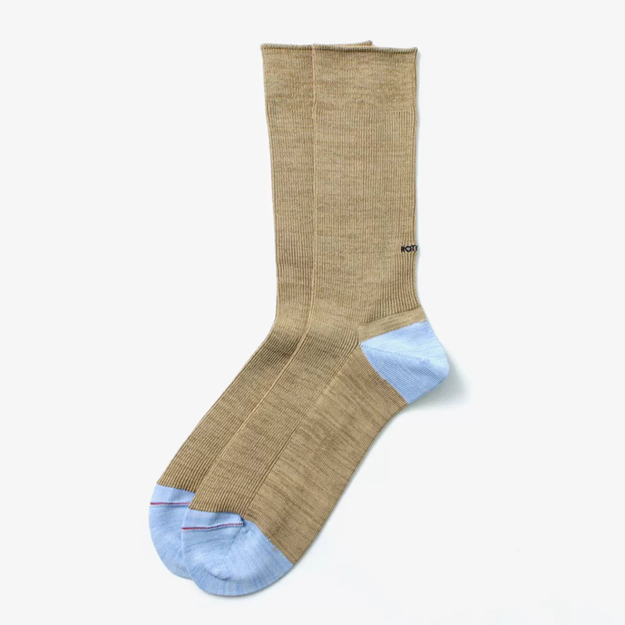 ROTOTO Socks>Organic Cotton & Recycled Polyester Ribbed Crew Socks