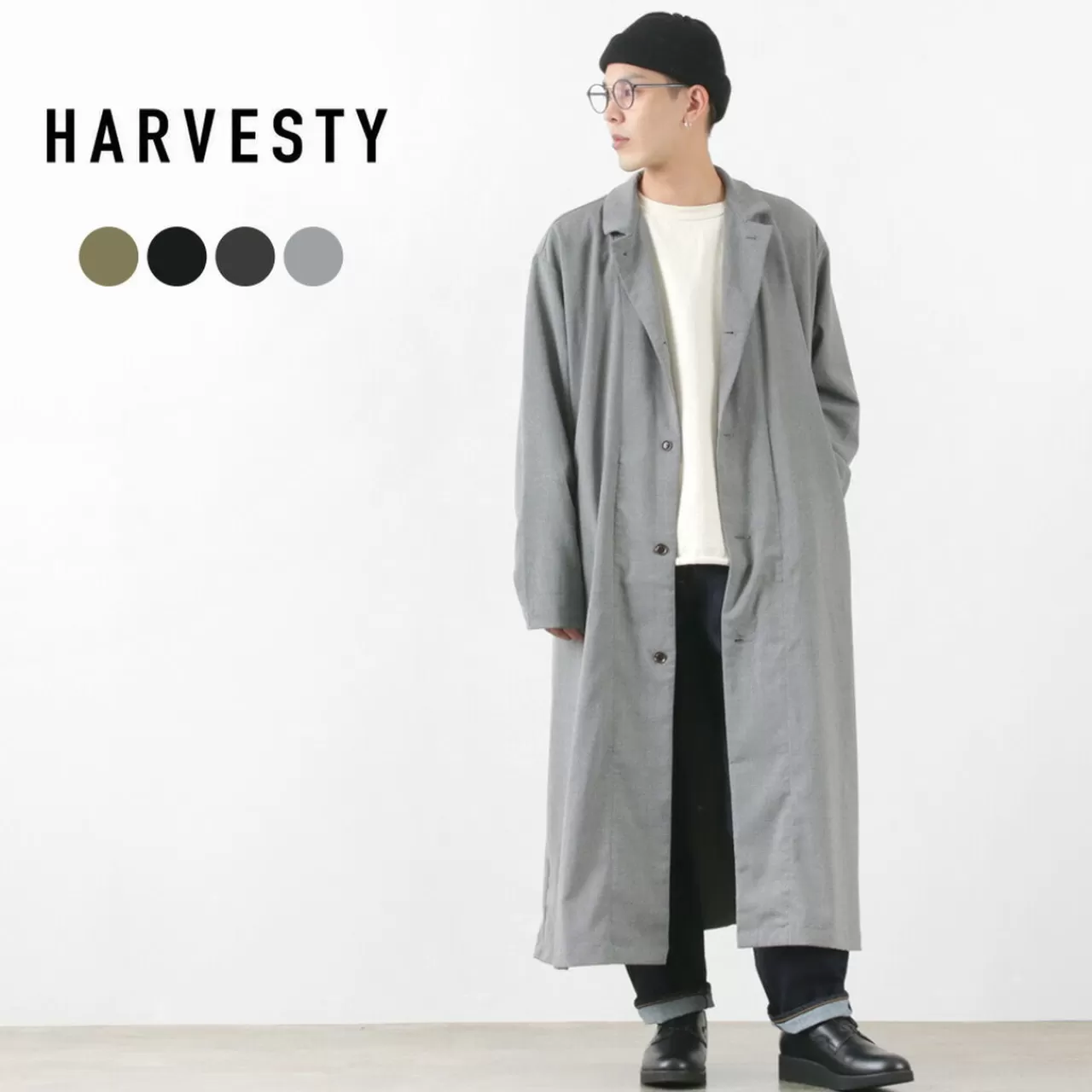 HARVESTY Coats>Overcoat Long Coat