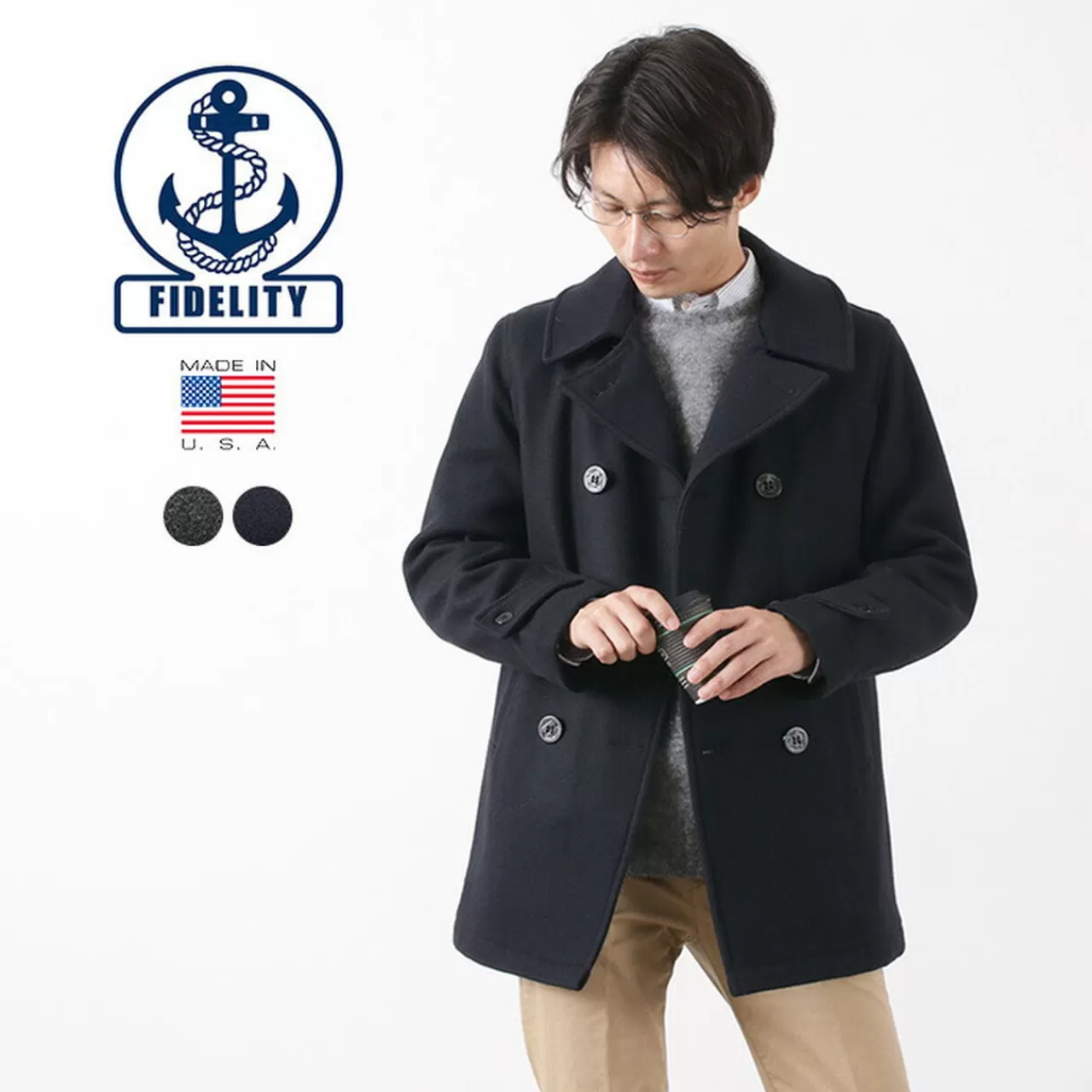 FIDELITY Coats>P Coat/Pea Coat Medium