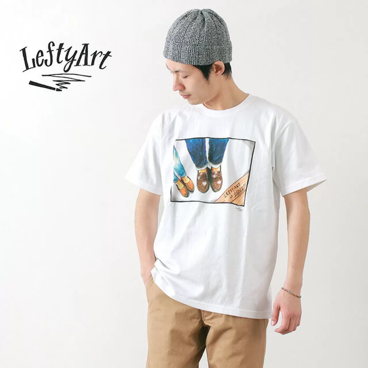 LEFTY ART Short Sleeves>Pair Of Shoes T-Shirt/Short Sleeves White