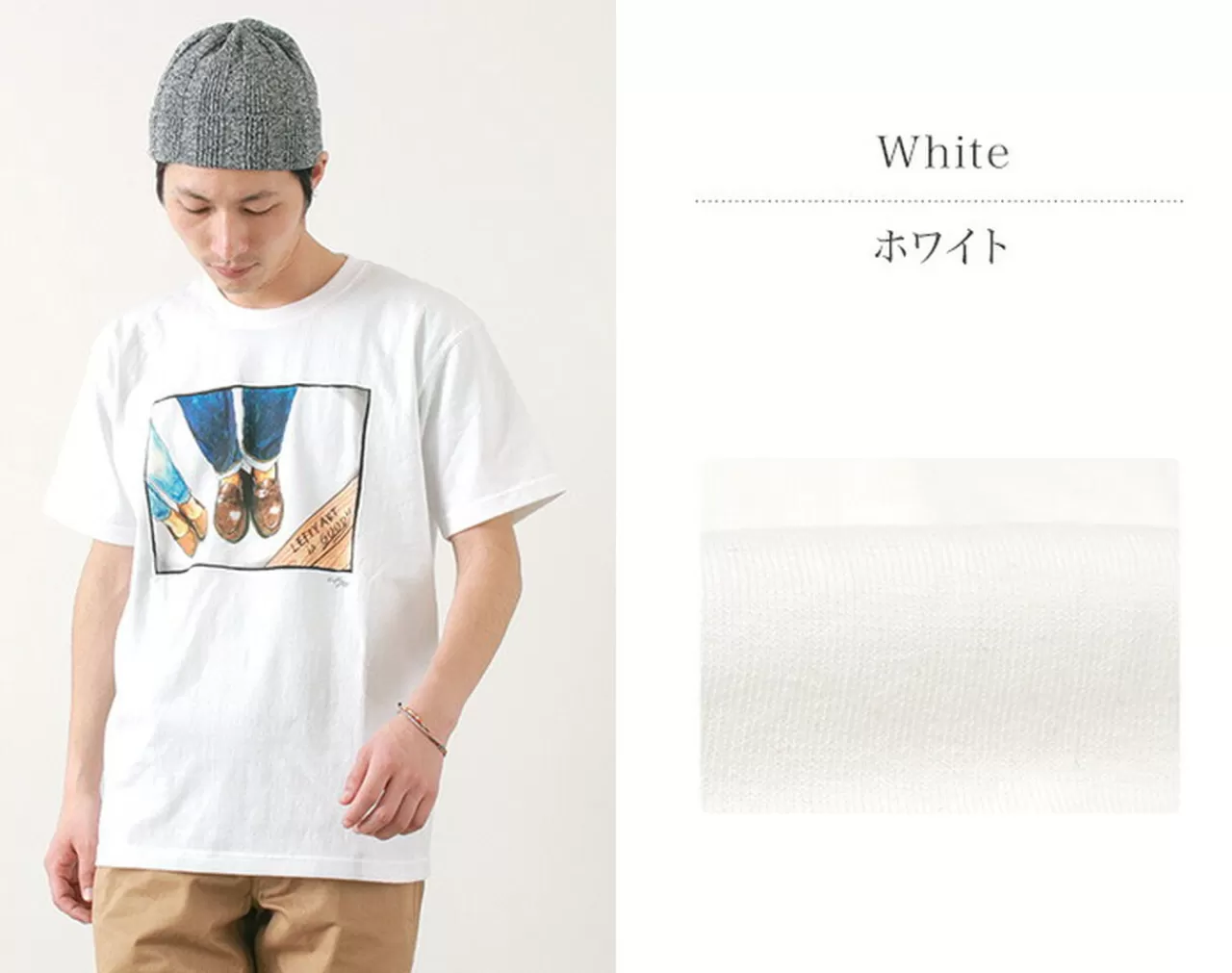 LEFTY ART Short Sleeves>Pair Of Shoes T-Shirt/Short Sleeves White