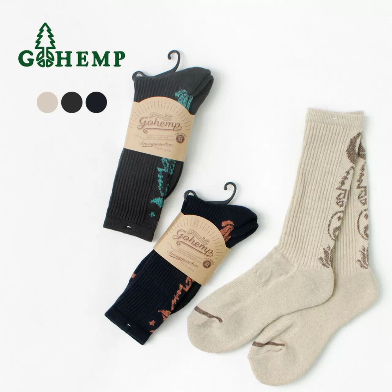 GOHEMP Socks>Patterned Pile Crew Socks