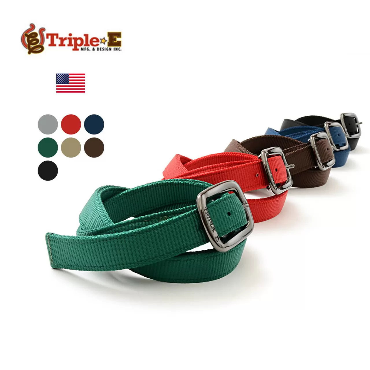 TRIPLE E Belt>Plain Nylon Web Belt