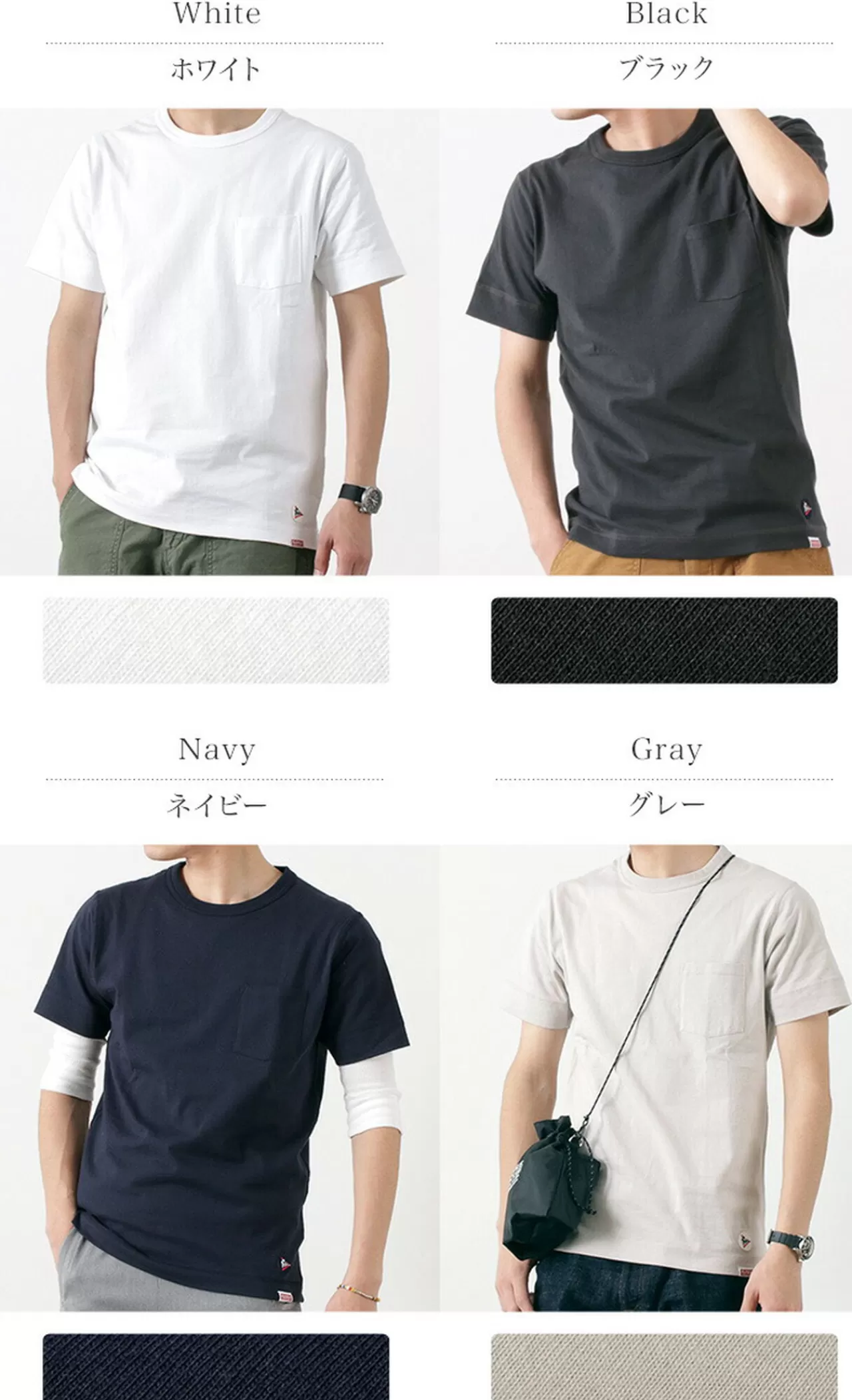 FELCO Short Sleeves>Pocket Crew Neck T-Shirt/Short Sleeve