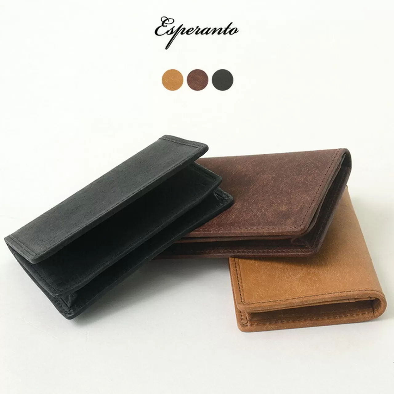 ESPERANTO Wallets>Pueblo Leather Card Case