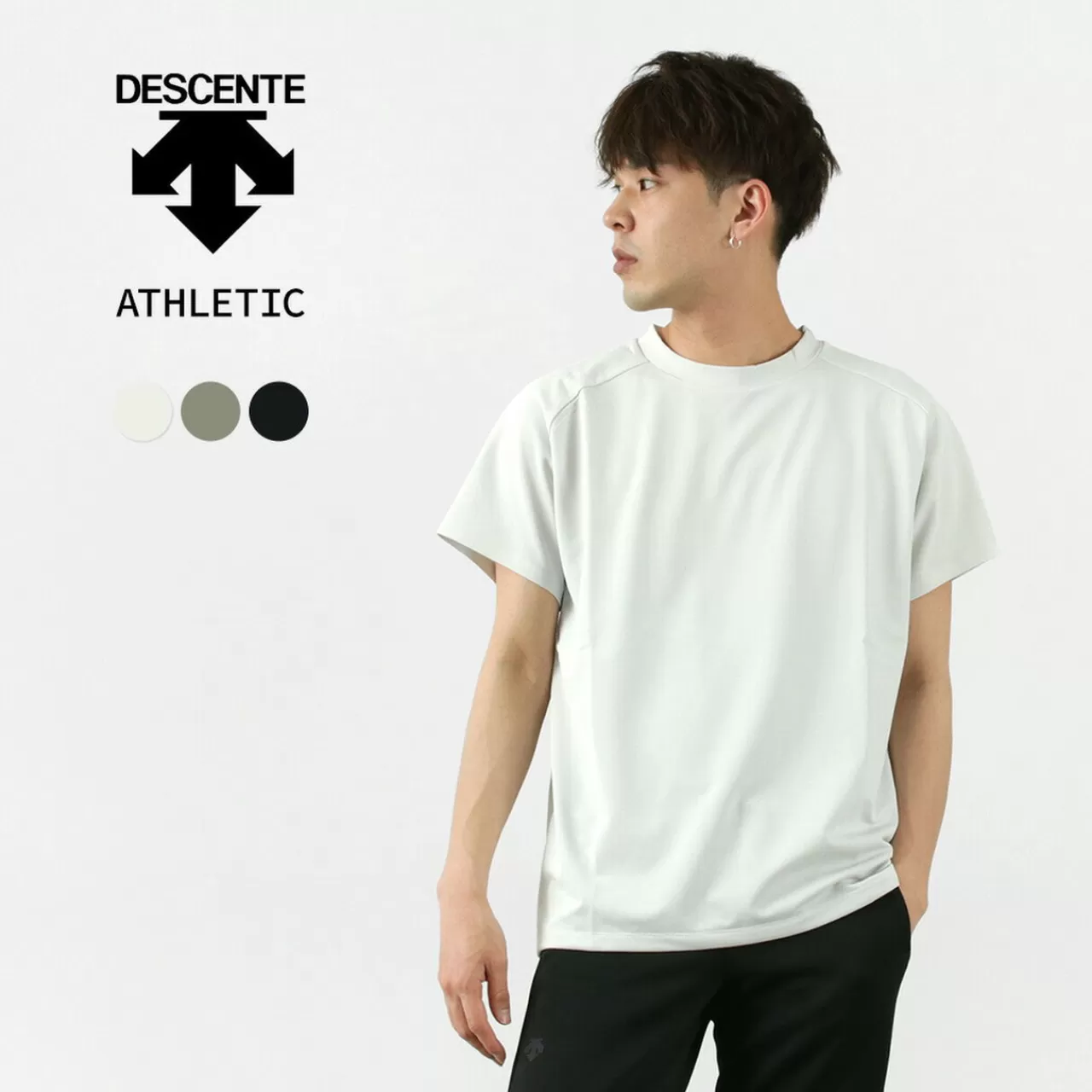 DESCENTE ATHLETIC Short Sleeves>Quick Dry Half Sleeve Run T-Shirt