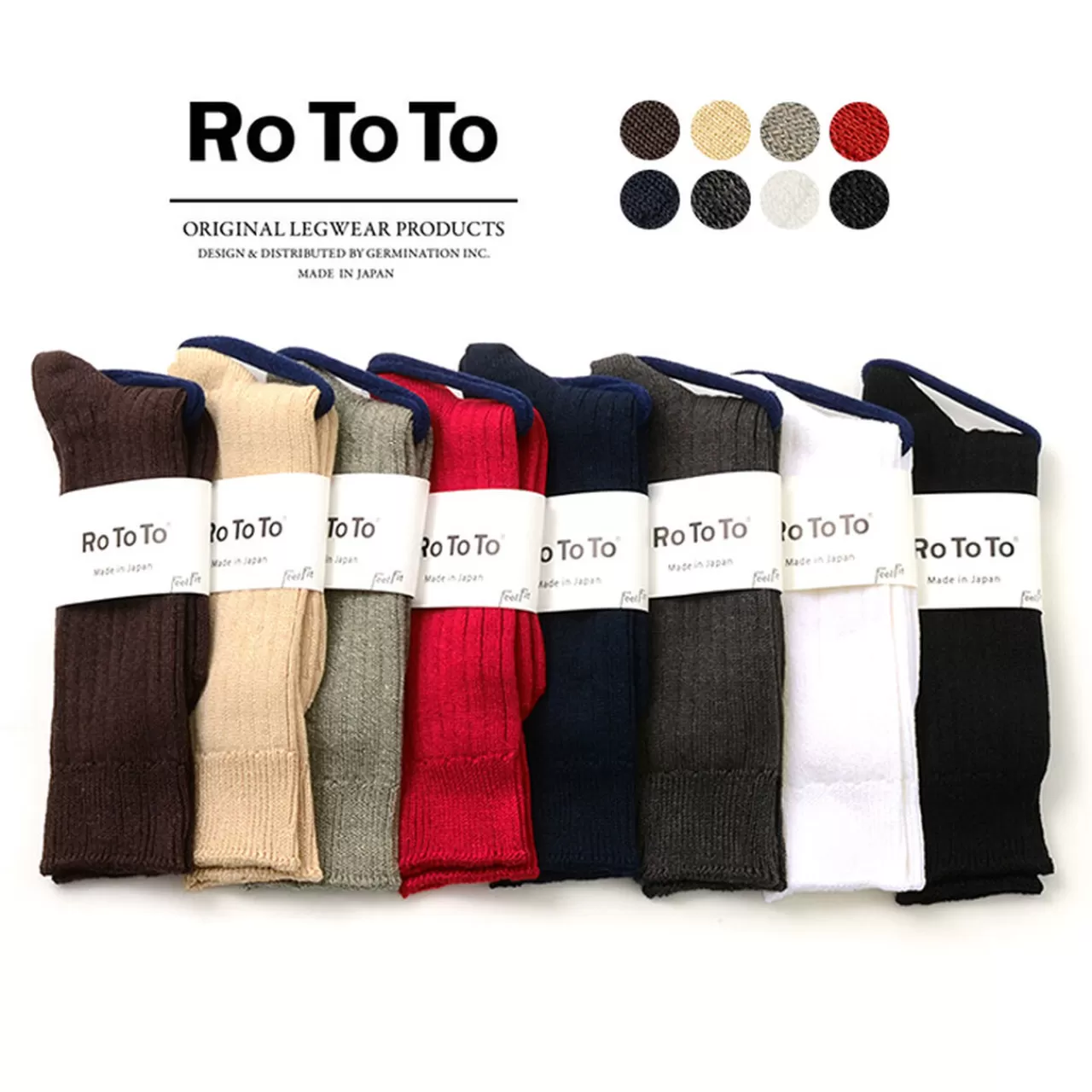 ROTOTO Socks>R1010 Linen Cotton Ribbed Socks