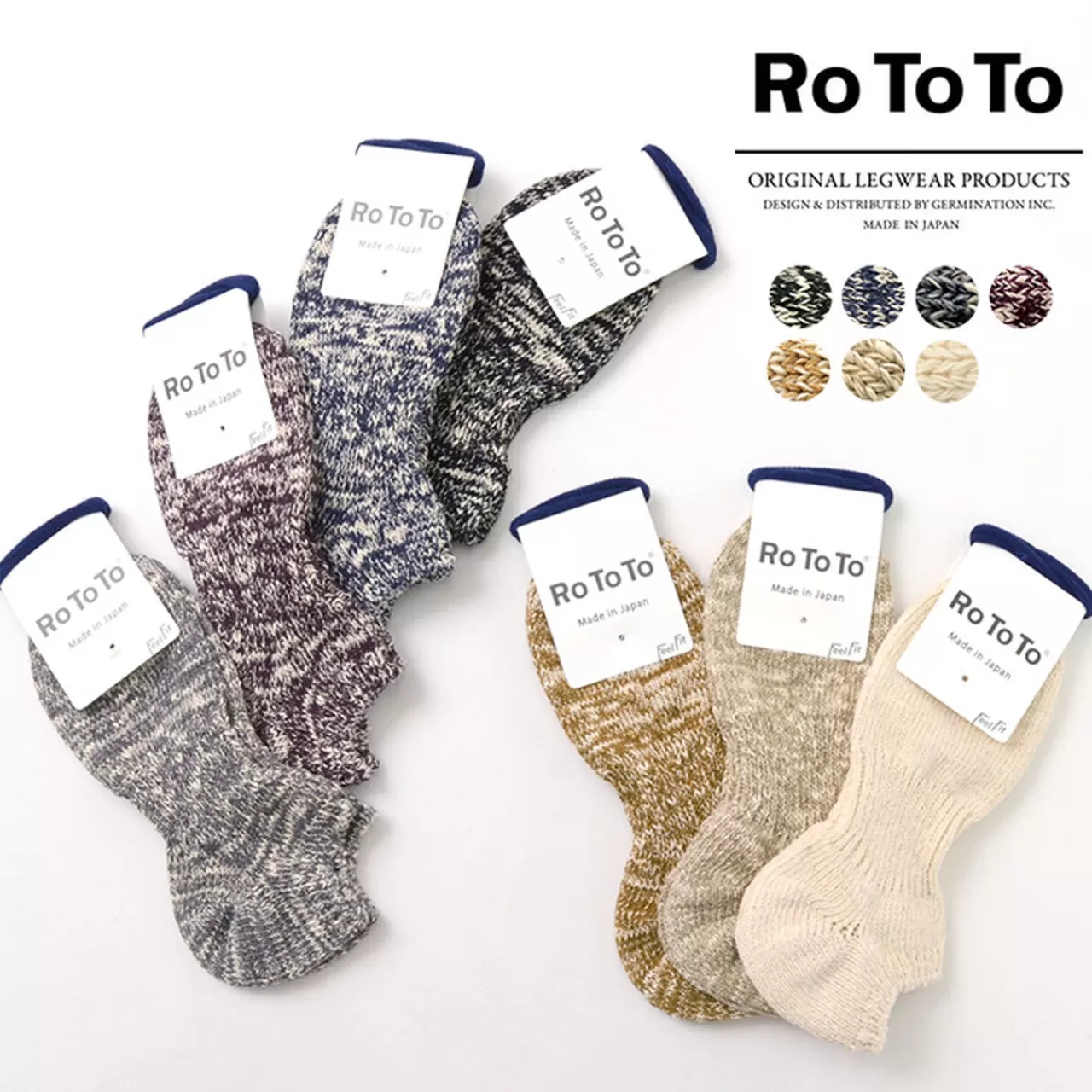 ROTOTO Socks>R1057 Low Gauge Slub Short Socks