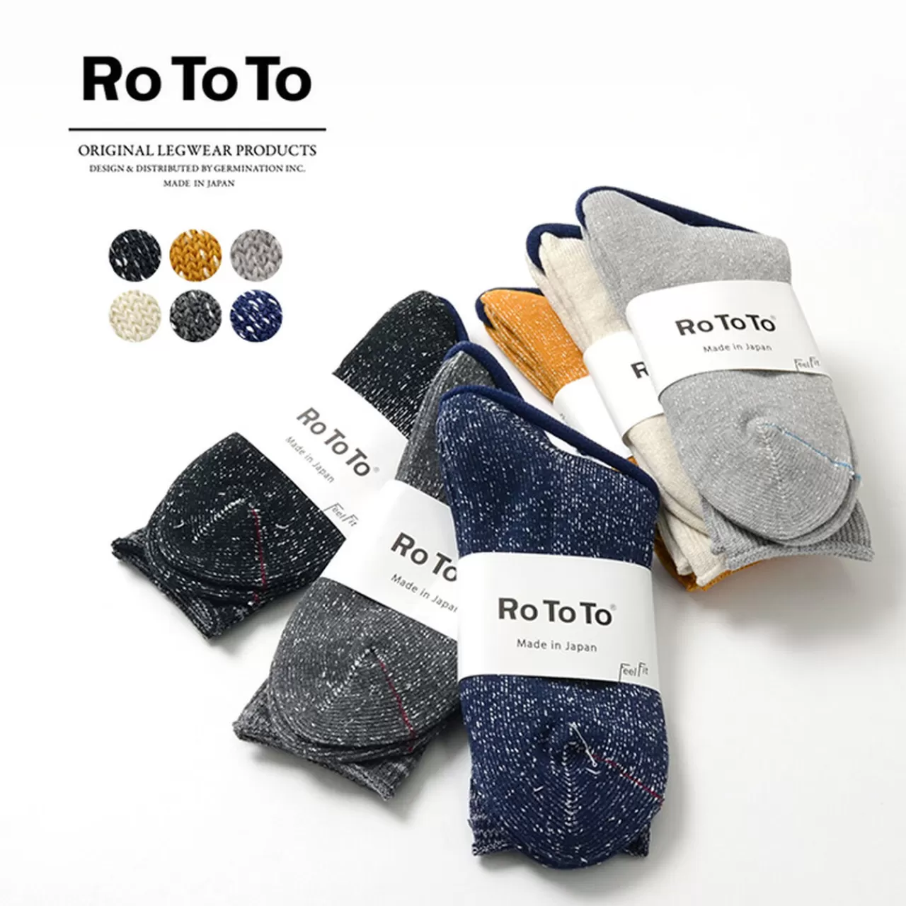 ROTOTO Socks>R1066 Japanese Paper Pile Socks