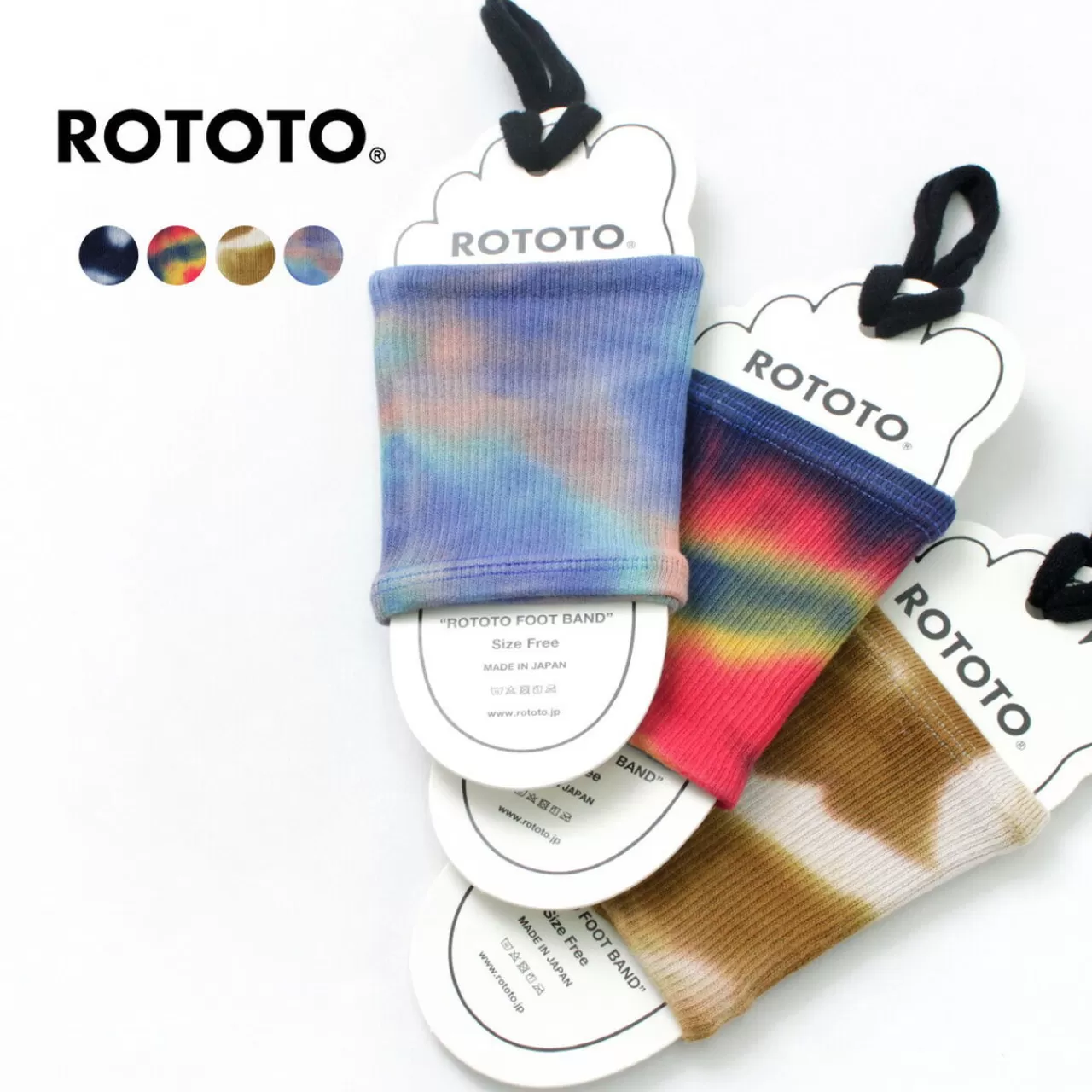 ROTOTO Socks>R1314 Foot Band Tie Dye Sandal Socks Socks